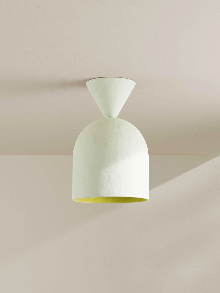 Ceiling light fixture on a neutral background